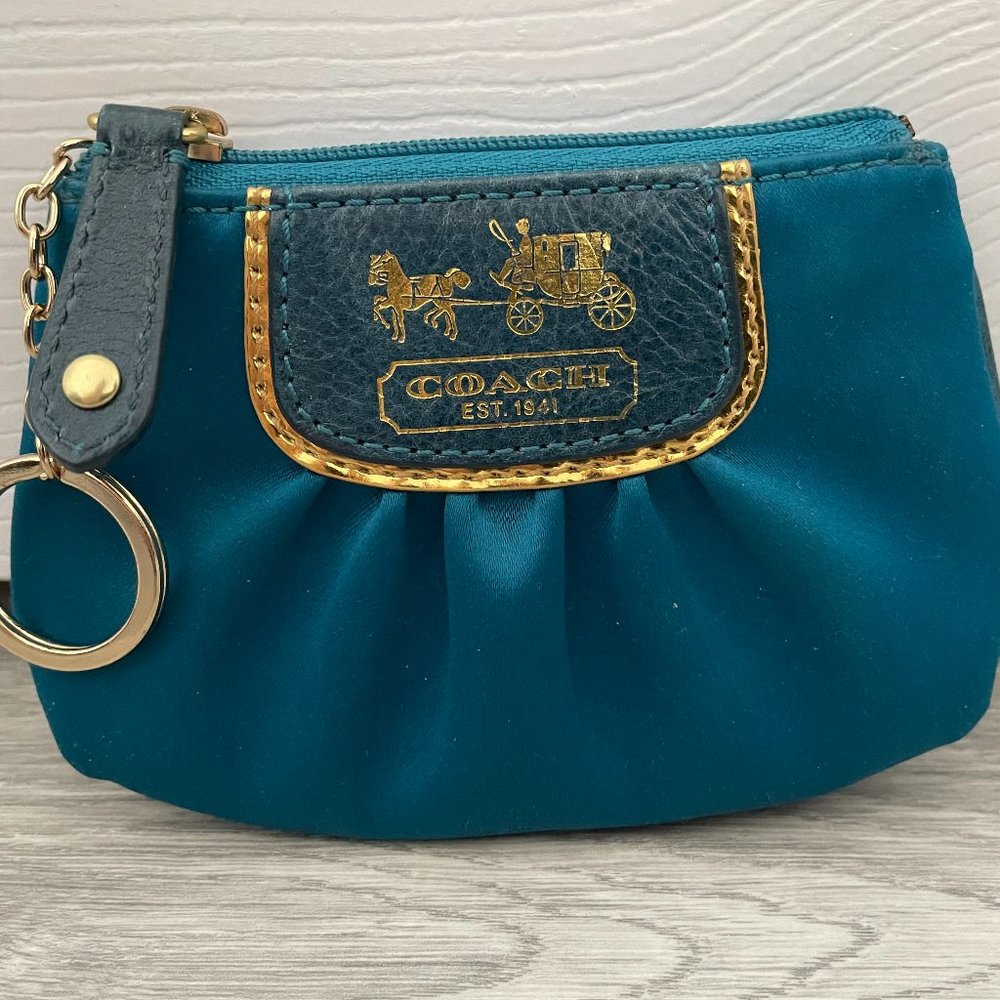 Coach satin coin purse